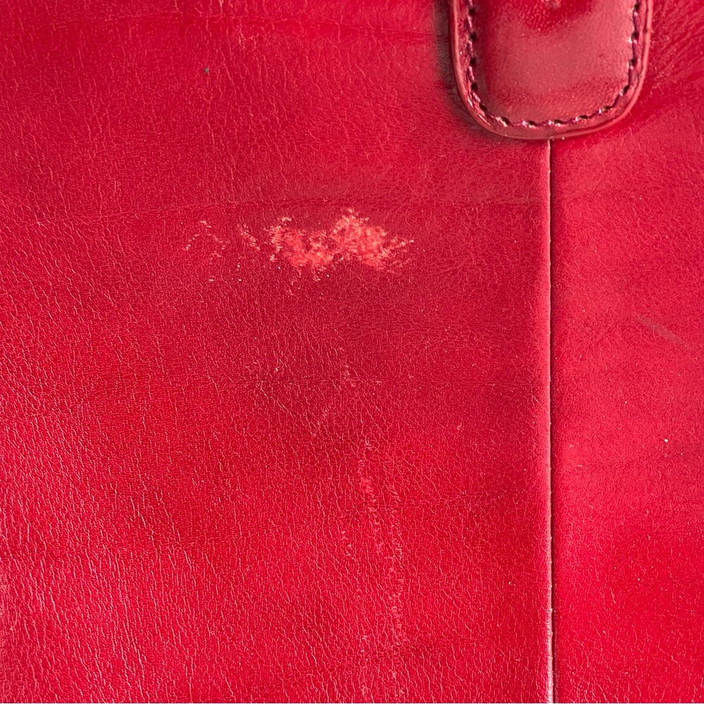 Classic Ladies Tony Perotti Briefcase, Laptop Bag. Red Leather. Gently Used. - Picture 5 of 15